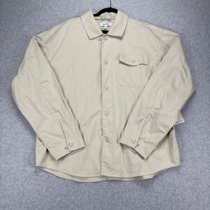 Tenore Button Down Jacket Mens 2XL Tan Long Sleeve Utility Gorpcore Neutral NWT